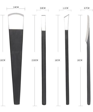 Pedicure Knife Set - Professional Stainless Steel Foot Callus Remover Kit | 4pcs Foot Scraper Tools for Dead Skin & Ingrown Toenails | Portable Storage Bag Included - Buy Online on GoSupps.com