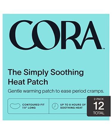 Cora Heat Relief Patch 2 Pack - Soothe Cramps for up to 8 Hours with Heat from Activated Carbon - Adheres to Your Clothes to Ease Cramps Exactly Where You Need it Heat Patch (2 Pack)