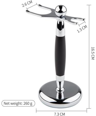 Kjyr Portable Men's Shaving Brush Set - Retro Gene Leman Manual Safety Razor - Fashionable & Professional Shaving Tool - 7.3x16.5cm Silver - Buy Online on GoSupps.com