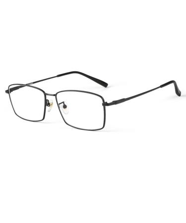 Riccie men's reading glasses made of pure titanium with anti-blue light anti-fatigue effect HD Aspherical resin glass enlargement diopters +1.0 to +3.0.01 +2.5 +2.5 01