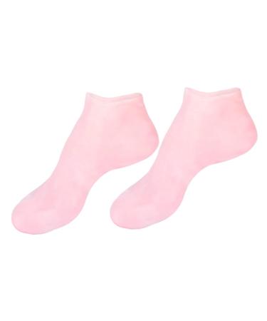 Beavorty 1 Pair Sock Dry-Proof Skin Soles Foot Moisturizer for Dry Feet Heel Gel Spa Stocking Humidor Gel Booties Lotion Skin Protect Soles Pink Sebs Cosmetic Sole Pad Women's 41X8X1cm