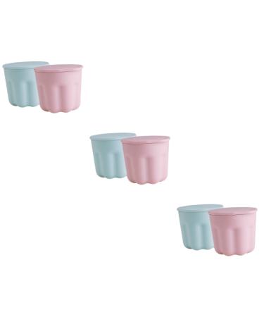 FOMIYES 6 Sets Pp Washing Bowl Eyeshadow Brush Cleaner Bowl Brush Clean Bowl Brush Cleaning Supplies Cosmetic Brush Cleaner Brush Rinsing Bowl Beauty Tool Cleaner Kit Brush Cleaning Pad