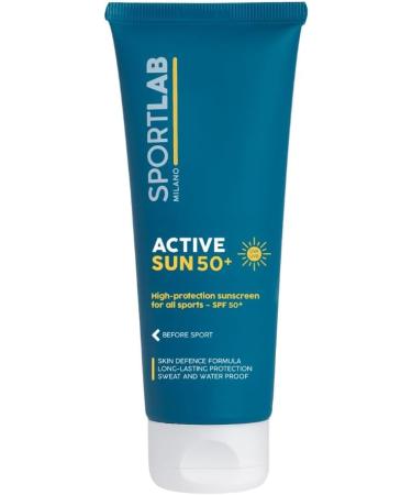 SPORTLAB MILANO ACTIVE SUN 50+ - High protection sunscreen for all outdoor sports | Water and sweat resistant | 100 ml