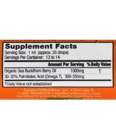Buy 100% Certified Organic Sea Buckthorn Berry Oil - 1.76 FL OZ for International Shipping - Buy Online on GoSupps.com