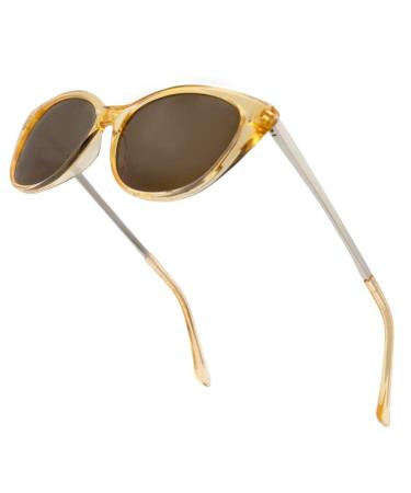 Bifocal Sunglasses for Women Tinted Reading Sun Glasses with Built In Readers - Verona by VITENZI Gold 2.25 Diopters