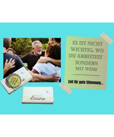 Employee Motivation Gift - 8x Good Mood Chocolate (40g) - Anti-Stress Office Gift - Fun Corporate Treats - Buy Online on GoSupps.com