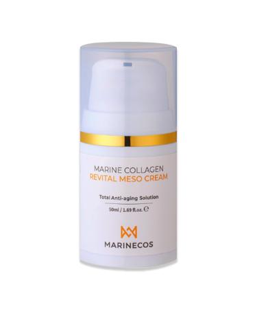Marine Collagen Revital Meso Cream 50ml Lightweight Firming Face Cream with Peptide Complex Hydrating Daily Moisturizer for Elastic Radiant Skin 1.69 Fl Oz (Pack of 1)