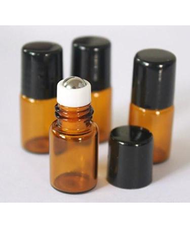 12Pcs 2ml Essential Oils Roller Bottles Mini Empty Roll-on Bottles with Stainless Steel Roller Balls and Black Cap Cosmetic Makeup Storage Vials For Fragrance Perfume Aromatherapy - Buy Online on GoSupps.com