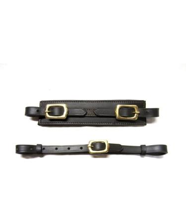 Buy PS Horse Articles Noseband Set - Padded Soft Leather with Chin Strap - Brown & Silver Fittings for Enhanced Comfort and Style - Buy Online on GoSupps.com