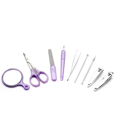 Beaupretty 8 in 1 Nail File Fingernail Trimmer Tools Nail Kits Stainless Steel Nail Clippers Nail Kit Nail Art Kit Cosmetology Kit Toe Beauty Kit Nail Clipper Kit Suite Purple Manicure medium Purple - Buy Online on GoSupps.com