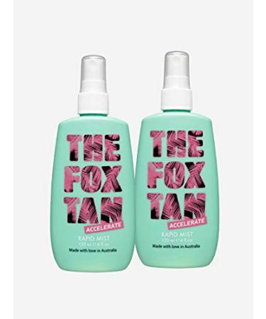 The Fox Tan Double Mist Pack | Natural Tanning Lotion & Accelerator | Mist Spray for Dark Flawless Tan Skin | Streak-Free Tanning | Tanning Lotions & Oils For Melanin Production | Australian Made | Vegan | Cruelty Free