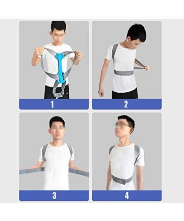 Buy GMOIUJ Adjustable Shoulder Posture Corrector Corset Back Brace - Lumbar Support for Men & Women (Medium Size) | Improve Posture & Comfort - Buy Online on GoSupps.com