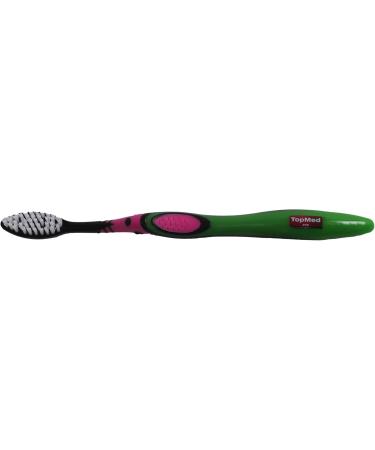 Top Med ETS Smokers Toothbrush Extra Hard - Green & Pink | 1 Count for Smokers - Best International Shipping - Buy Online on GoSupps.com