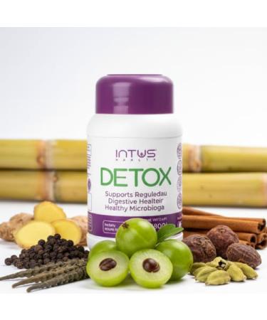 Intus Detox | Colon Cleanse and Liver Detox for Digestive Health | Ayurvedic Herbal Supplement to Support Gut Health, Chronic Constipation, Improve Digestion, and Provide Bloating Relief | 2.5 oz