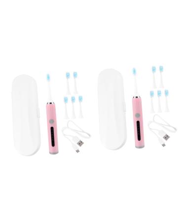 FOMIYES 2 Sets Electric Toothbrush Practical Teeth Brush Plastic Toothbrush Practical Toothbrush Bristles Toothbrush Home Toothbrush Cleaning Brush Tooth Brush Portable Toothbrush