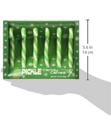 Fancy Pickle Flavored Candy Canes - 3.8 OZ | Unique Gourmet Holiday Treat - Buy Online on GoSupps.com