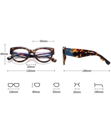 Zhuyiqz Women's Big Reading Glasses - Anti Blue Light HD Clear View Color C2 Size +100 | International Shipping Available - Buy Online on GoSupps.com