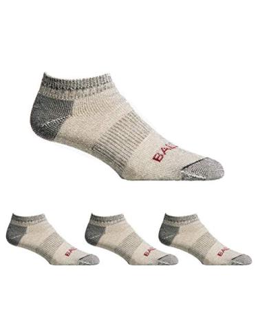 Ballston Lightweight 81% Merino Wool All Season Low Hiking Socks - 4 Pairs for Men and Women Small Lunar Gray