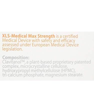 XLS Medical Max Strength Tablets - Reduce Calorie Intake from Carbs, Sugars & Fats - Weight Loss Aid - 40 Tablets - 10 Days Treatment - Buy Online on GoSupps.com