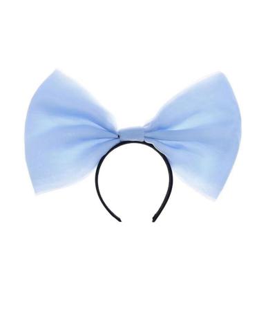 JSGHGDF Elegant Bowknot Hairband Delicate Decoration Hairpin Oversized Bow Knot Headband Ornament Headwear for Women and Girls Blue