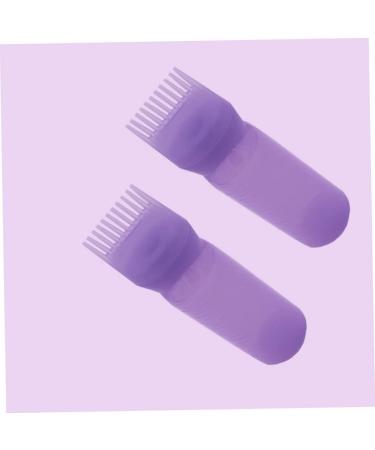 Hair Dye Bottle 160ML Shampoo Bottle Hair Comb Applicator Bottle Brush Bottle for Hair Dyeing Tool Hair dye bottle applicator Purple - Buy Online on GoSupps.com