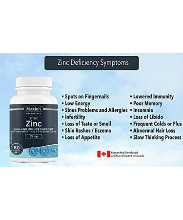 Maxion Zinc Supplement to Maintain Healthy Skin Bones Hair and Nails 60 Capsules - Buy Online on GoSupps.com