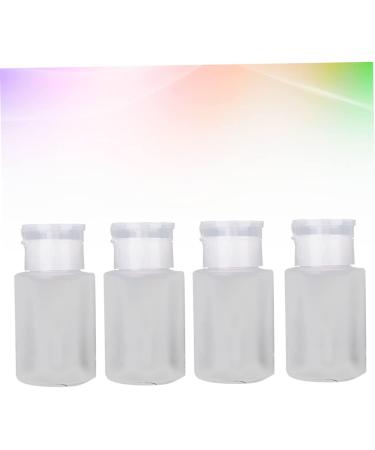  SOESFOUFU Set of 4 Airless Pump Nail Polish Remover Bottles 120ml Pressure Pump Bottles Manicure Cleaner Travel and Home Storage - Buy Online on GoSupps.com