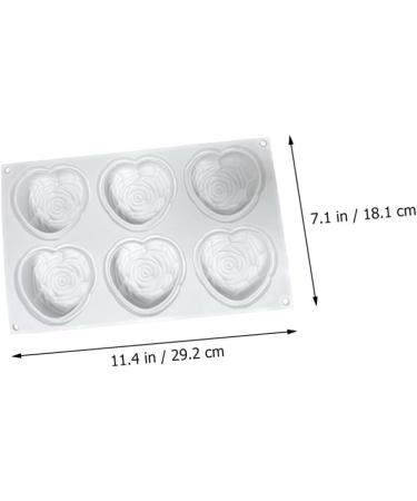 Zerodeko 2pcs Love Rose Mold Cake Mold Ice Cube Mold Rose Cake Pan Molds Silicone Shapes Silicone Mold Heart Shaped Ice Cube Trays Hear Cake Gum Paste Cheese Silica Gel Butter 3D - Buy Online on GoSupps.com