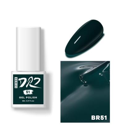 DERIZI 60 Colors Gel Nail Polish Semipermanant Nail Polish Varnish Semi-Permanent Varnish UV Nail Gel Primer Soak Off Nail Art - (Color: BR51-8ml)