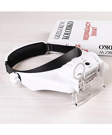 Magnifying Headband Magnifier Eyewear Lamp LED Illuminated Loupe Magnifier Magnifying Glasses 1.5X 2X 5X Lens Magnifying Glass Read Repai Good Times