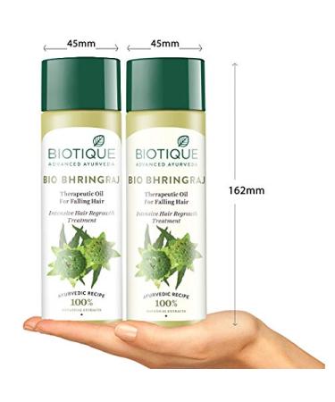 Biotique Bio Bhringraj Therapeutic Oil for Falling Hair - 120ml (Pack of 2) | International Shipping from India - Buy Online on GoSupps.com