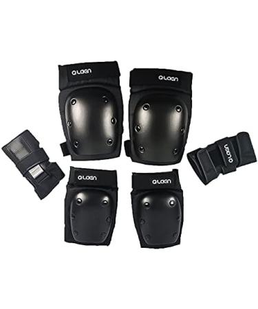 QLAEN Sports Knee Elbow Wrist Pad Guards Set of 3 for Roller Skates Cycling Skateboard - Buy Online on GoSupps.com
