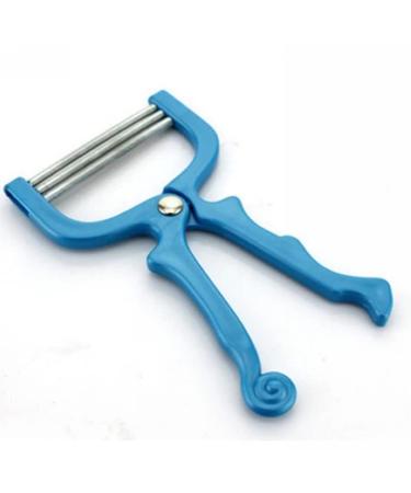 Handheld Facial Hair Epilator Threading Tool Manual Portable Epilator Spring Facial Hair Remover Beauty Tools for Women. (Blue - 1)