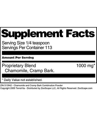 Chamomile and Cramp Bark Combination Powder (4 oz ZIN: 513942) - 3 Pack - Buy Online on GoSupps.com