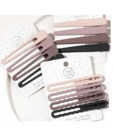 Matte Nude Hair Clips Set - 4pcs Hair Barrettes for Women and Girls (Hollow) - Buy Online on GoSupps.com