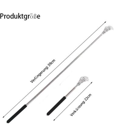 6-Piece Stainless Steel Telescopic Massager Set - Back Scraper & Crawler with 59cm Reach for Ultimate Relaxation - Buy Online on GoSupps.com