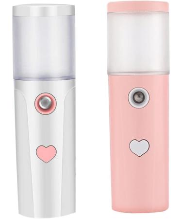 Face Mist Steamer 27ml Facial Handy Sprayer Hydrating Mister USB Rechargeable for Skin Care White - Buy Online on GoSupps.com