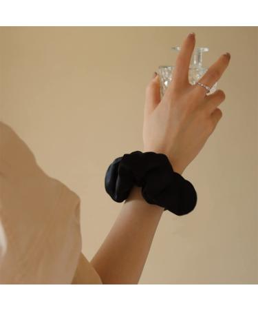 Buy Androxeda 100% Silk Hair Ties - 2 Piece Set (Dark Gray + Black) | Elastic Ponytail Holders for Women - Soft & Durable Hair Bands - Buy Online on GoSupps.com