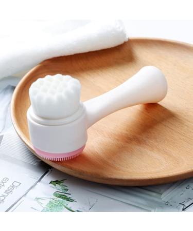 KDDOM 2 in 1 Facial Cleansing Brush for Deep Pore Exfoliation - Soft Bristles Silicone Massager for Blackhead & Acne Removal (Pink) - Buy Online on GoSupps.com