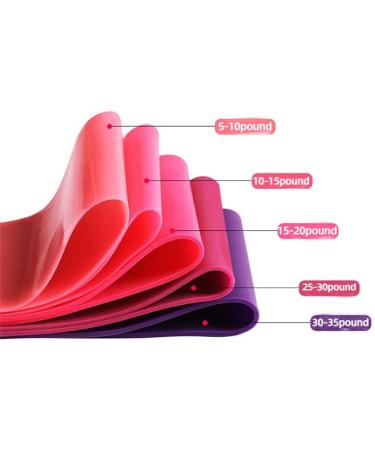 ZONV 5Pcs Resistance Bands for Natural Latex Exercise Resistance Band for Exercise Women and Men for Exercise Yoga Gym Training Yoga Pilates with 5 Different Resistance Levels with Carrying Bag - Buy Online on GoSupps.com