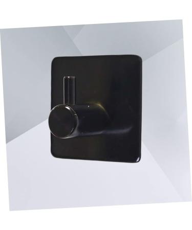 Alipis Mount Black Single Waterproof Robe Towel Steel Hanger Hook Clothes for Wall Hooks Stainless Kitchen medium Black - Buy Online on GoSupps.com