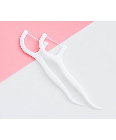 VNDEFUL 100 Pcs White Dental Floss Picks - Oral Care Toothpicks for Healthier Gums and Teeth - Buy Online on GoSupps.com