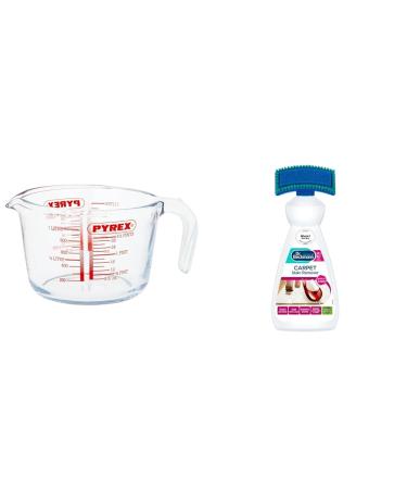 Pyrex Glass Measuring Jug Transparent 1 Litre & Dr. Beckmann Carpet Stain Remover | Works in 3 mins | 650 ml