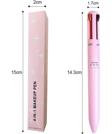 4-In-1-Make-Up-Stift Four-Color High-Gloss Lip Liner Eyeliner And Eyebrow Pencil Multi-Functional Makeup Pen Portable Makeup Pen Girls Makeup Gift (2 pcs) - Buy Online on GoSupps.com