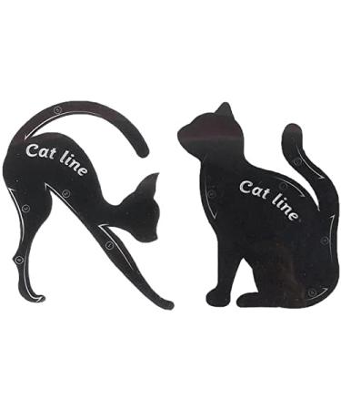 Lot de 2 applicateurs de maquillage Smoky Eyes en PVC en forme de chat pour d butants et d butants