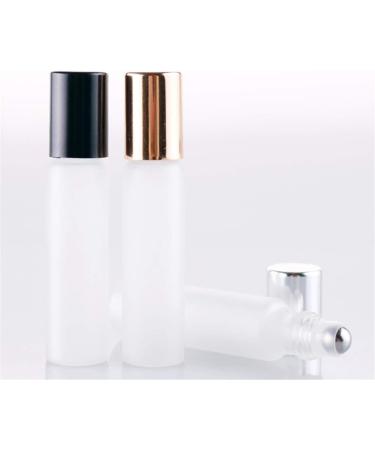 Jingxiaopu Essential Oil Roller Ball Bottle - Glass Roller Bottles with Stainless Steel Balls for Aromatherapy & Perfumes - Silver - Buy Online on GoSupps.com