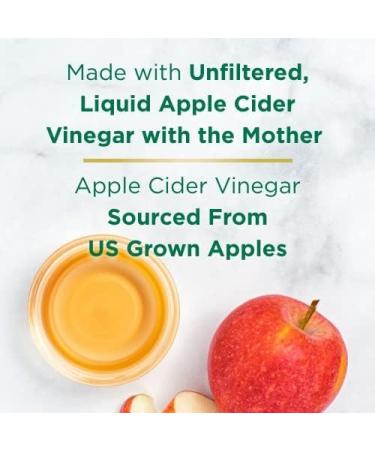 Nature's Bounty Apple Cider Vinegar Gummies - Energy & Metabolism Supplements | Non-GMO, Vegetarian, Vitamin B12, Beet Root, Pomegranate | 500mg (120 Count) - Buy Online on GoSupps.com