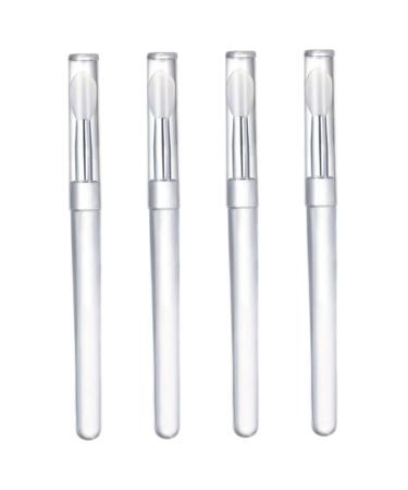 Silicone Lip Brushes Portable Lipstick Applicator Wands Mini Lip Scrub Brush for Lip Gloss 4PCS