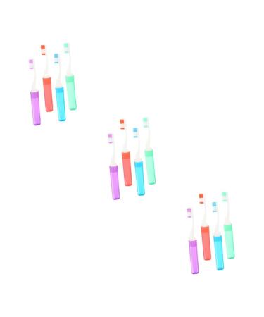 Minkissy Fine travel toothbrush household toothbrush wear -resistant toothbrush foldable 1 piece toothbrushes for children daily travel toothbrush manual 12 pieces