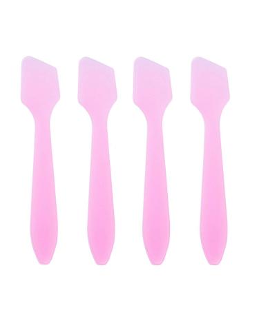 100Pcs 8cm/3inch Pink Disposable PP Cosmetic Spoon Mask Spatula Mini Facial Cream Scoop Mud Mask Stirrer Muddler Applicator for Skin Care